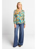 Rich & Royal Blouse oranje/turquoise