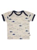 loud + proud Shirt  in Creme/ Dunkelblau