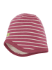 loud + proud Dwustronna czapka beanie w kolorze czerwono-kremowym