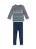 Sanetta Pyjama in Dunkelblau/ Hellblau/ Orange