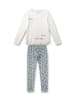 Sanetta Pyjama in Weiß/ Hellblau/ Schwarz