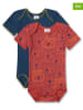 Sanetta 2-delige set: rompers donkerblauw/rood