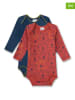 Sanetta 2-delige set: rompers donkerblauw/rood
