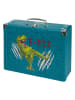 BAAGL Aufbewahrungskoffer "T-Rex" in Blau - (L)32,5 x (B)10,5 x (H)26 cm