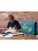 BAAGL Opbergkoffer "T-Rex" blauw - (B)32,5 x (H)10,5 x (D)26 cm