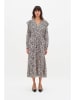 InWear Kleid in Beige/ Schwarz