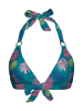 Sassa Bikini-Oberteil in Türkis/ Bunt
