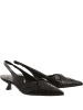 Högl Leder-Slingpumps in Schwarz