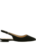 Högl Leder-Slingballerinas in Schwarz