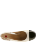 Högl Leder-Slingpumps in Creme/ Schwarz