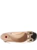 Högl Leder-Slingpumps in Creme/ Schwarz