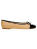 Wojas Leren ballerina's beige/zwart