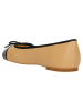Wojas Leren ballerina's beige/zwart