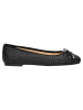 Wojas Leren ballerina's zwart
