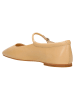 Wojas Leder-Ballerinas in Beige