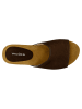 Wojas Leren sleehakslippers zwart