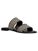 Wojas Leder-Pantoletten in Schwarz/ Beige