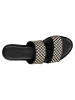Wojas Leder-Pantoletten in Schwarz/ Beige