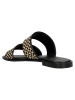Wojas Leder-Pantoletten in Schwarz/ Beige
