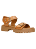 Wojas Leren haksandalen lichtbruin
