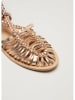 STEFANEL Leren enkelsandalen goudkleurig