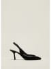 STEFANEL Leren slingpumps zwart