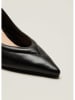 STEFANEL Leren slingpumps zwart
