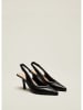 STEFANEL Leren slingpumps zwart