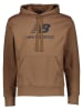 New Balance Hoodie "Essentials Stacked" in Braun