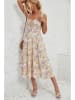 Tazga Kleid in Beige/ Lila