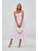 Tazga Jurk wit/roze