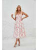 Tazga Jurk wit/roze
