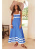 Tazga Jurk blauw/wit