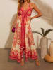 Tazga Kleid in Rot/ Creme
