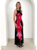 Tazga Kleid in Schwarz/ Rot