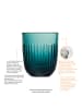 La Rochère France 6-delige set: glazen "Ouessant" turquoise - 260 ml