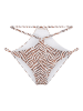 Linga Dore Bikini-Hose in Camel/ Weiß