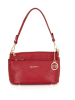 Mia Tomazzi Leder-Schultertasche "Bardolino" in Rot - (B)25 x (H)17 x (T)13 cm