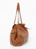 Lia Biassoni Skórzany shopper bag w kolorze jasnobrązowym - 60 x 33 x 15 cm