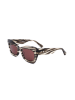 Web Damen-Sonnenbrille in Beige/ Braun