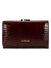 Wojas Leder-Geldbörse in Rot - (B)14,5 x (H)8,5 x (T)3 cm