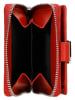 Wojas Skórzany portfel w kolorze czerwonym - 10 x 12 x 3 cm