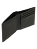 Wojas Leder-Geldbörse in Schwarz - (B)8,3 x (H)11 x (T)2 cm