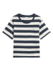 Marc O'Polo Shirt in Weiß/ Dunkelblau