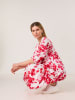 TAIFUN Jurk wit/rood