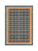 CARPET DIEM Laagpolig tapijt wit/zwart/oranje