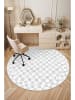 CARPET DIEM Laagpolig tapijt wit/grijs