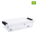 Plast Team 2-delige set: rolkisten "Probox" transparant - 31 l