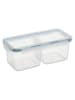 Plast Team Lunchbox transparant/zwart - (B)22 x (H)8,5 x (D)10,9 cm