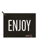 TINTEUNICHE Podkładka stołowa "Bigismore - Enjoy" w kolorze czarnym - 35 x 45 cm